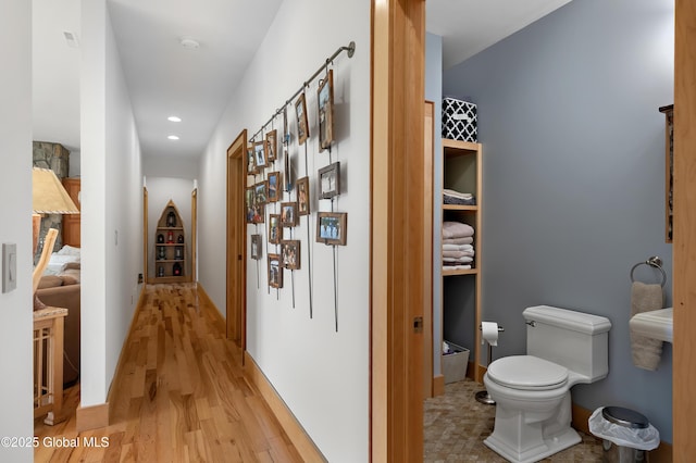 555 Trout Lake Rd, Bolton, NY 12824 - hall featuring light wood-style flooring and recessed lighting