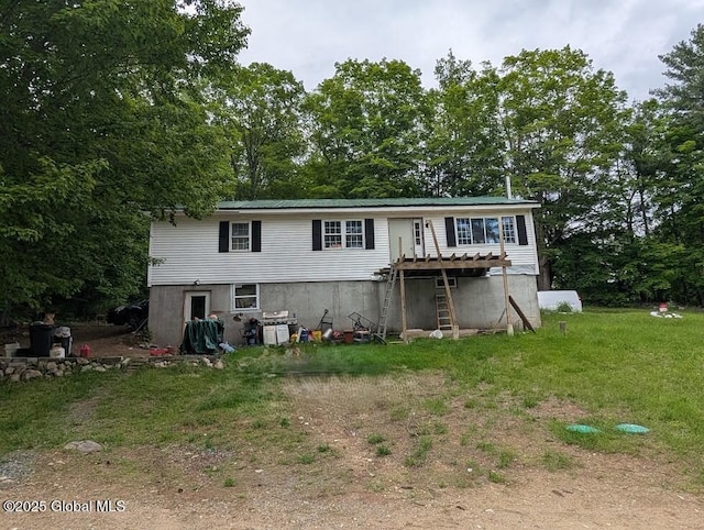 312 Ridge Rd, Northampton, NY 12134 - rear view of property with a wooden deck and a metal roof