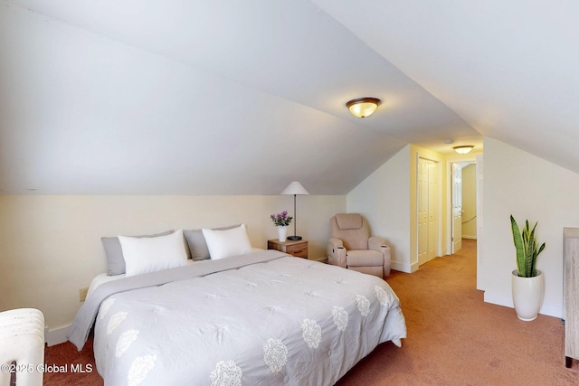 66 Roosevelt Ave, Schenectady, NY 12304 - bedroom featuring light carpet and lofted ceiling