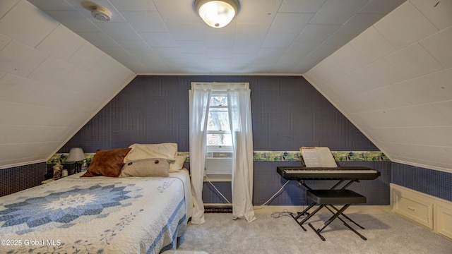 19 High St, Fort Plain, NY 13339 - bedroom featuring carpet floors and lofted ceiling