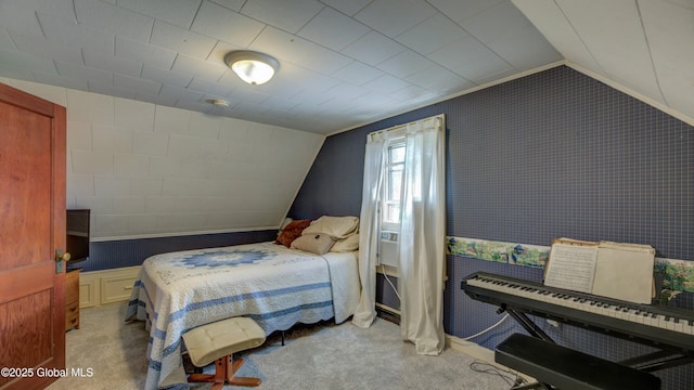 19 High St, Fort Plain, NY 13339 - carpeted bedroom featuring vaulted ceiling