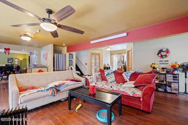 345 W Shore Rd, Duanesburg, NY 12053 - living area with wood-type flooring and ceiling fan