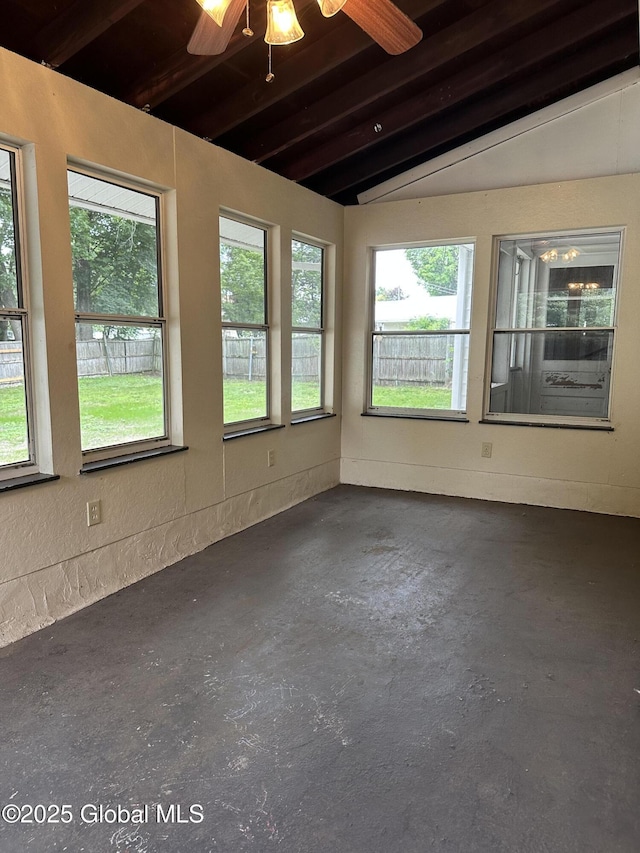 10 Spruce St, Hudson Falls, NY 12839 - unfurnished room with healthy amount of natural light, concrete floors, and a ceiling fan