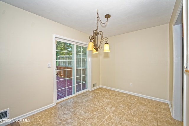 5 Bridgewood Ln, Watervliet, NY 12189 - unfurnished room with a chandelier and baseboards