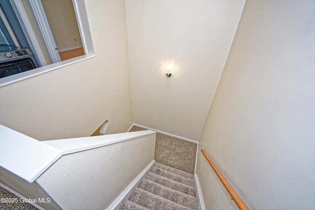 5 Bridgewood Ln, Watervliet, NY 12189 - stairway featuring carpet flooring and baseboards