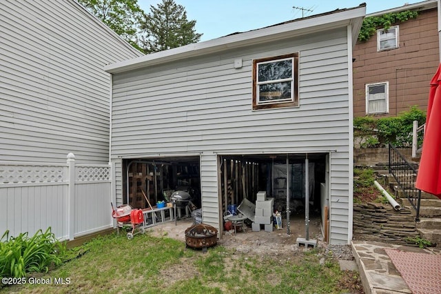 75-77 S 3rd St, Hudson, NY 12534 - rear view of house featuring a fire pit