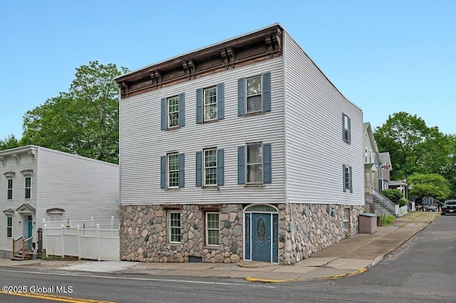 75-77 S 3rd St, Hudson, NY 12534 - view of front facade featuring stone siding