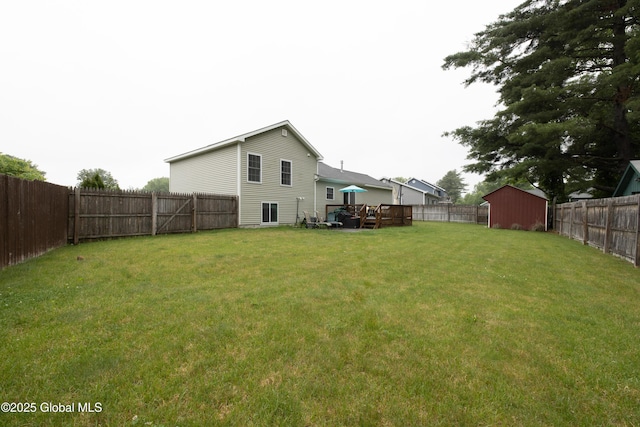 20 Quarry Circle Way, Kingsbury, NY 12839 - fenced backyard featuring a storage shed