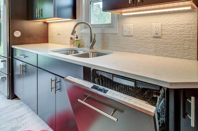 125 Bridgewood Ln, Colonie, NY 12189 - kitchen featuring dishwashing machine and decorative backsplash