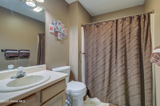 125 Bridgewood Ln, Colonie, NY 12189 - bathroom featuring vanity, tile patterned flooring, and a shower with shower curtain