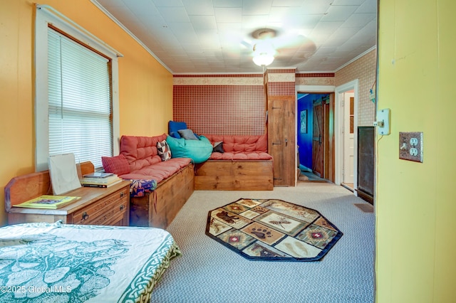 448 State Highway 334, Johnstown, NY 12095 - bedroom featuring crown molding and carpet floors