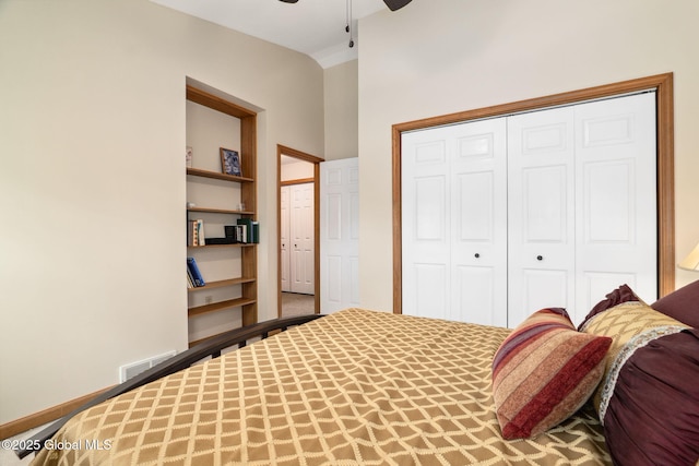 77 Rotterdam Dr, Bethlehem, NY 12077 - bedroom featuring a closet and a ceiling fan