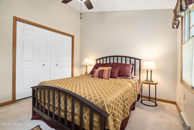 77 Rotterdam Dr, Bethlehem, NY 12077 - bedroom featuring light colored carpet, a closet, and multiple windows