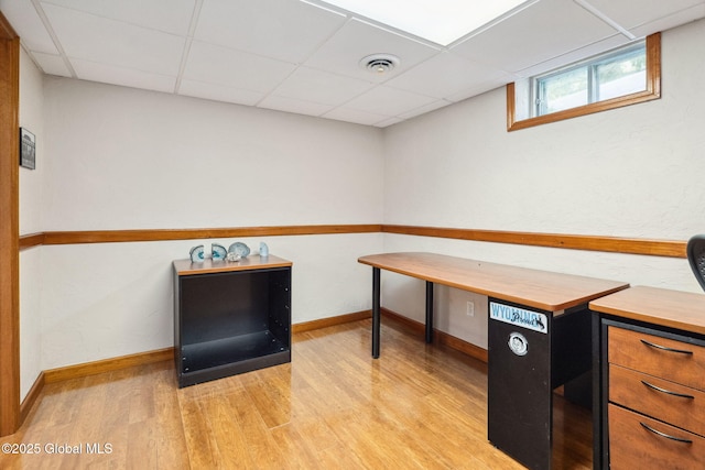 77 Rotterdam Dr, Bethlehem, NY 12077 - unfurnished office with light wood-style floors and a paneled ceiling