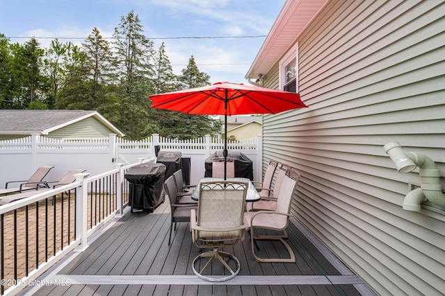 47 Comely Ln, Colonie, NY 12110 - deck featuring outdoor dining space and a grill
