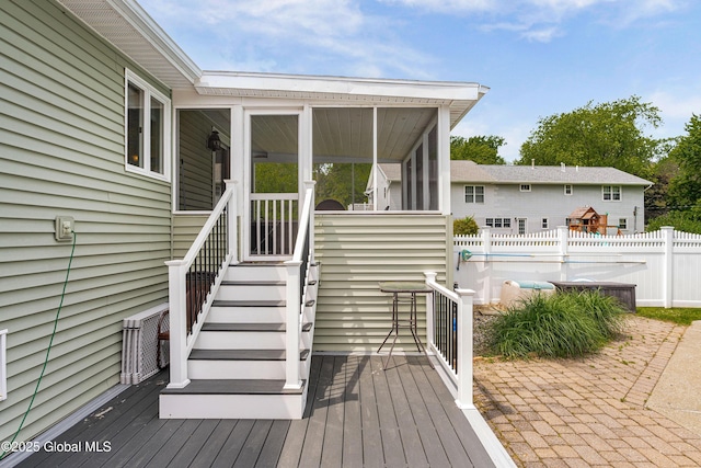 47 Comely Ln, Colonie, NY 12110 - deck with a sunroom