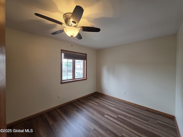 222 S Ten Broeck St Unit 26, Scotia, NY 12302 - spare room with dark wood finished floors and ceiling fan