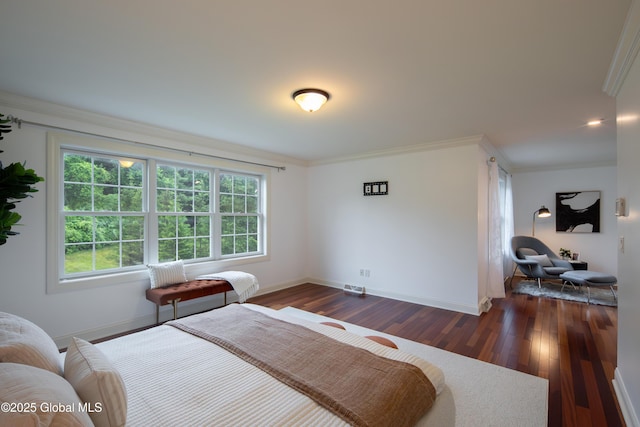 1 Arbor Dr, Guilderland, NY 12159 - bedroom featuring dark wood-style flooring and crown molding