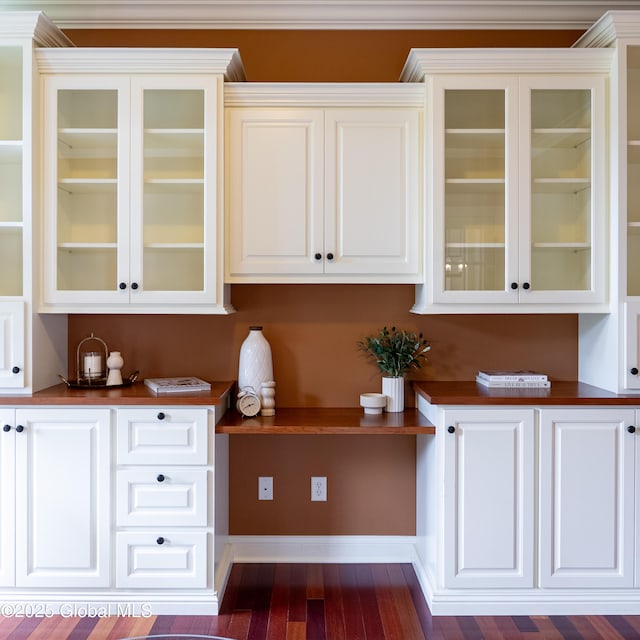 1 Arbor Dr, Guilderland, NY 12159 - bar area with dark wood finished floors and baseboards