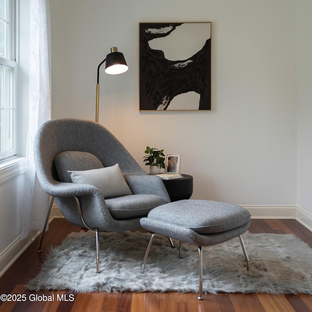 1 Arbor Dr, Guilderland, NY 12159 - sitting room featuring baseboards and wood finished floors