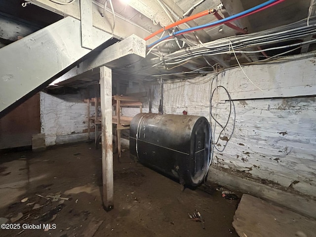 4 Factory St, Granville, NY 12832 - unfinished below grade area featuring oil tank