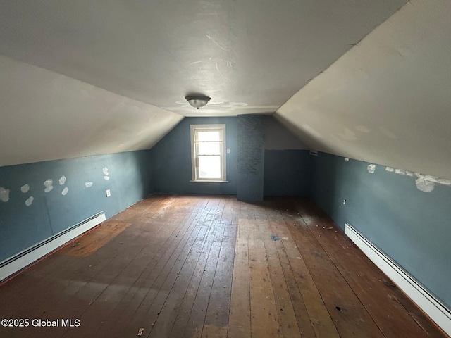 4 Factory St, Granville, NY 12832 - bonus room with baseboard heating, hardwood / wood-style flooring, and vaulted ceiling