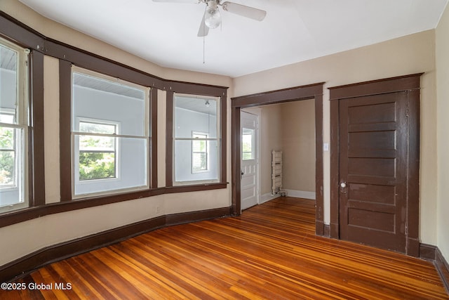 13 Barclay St, Albany, NY 12209 - spare room featuring wood finished floors and ceiling fan