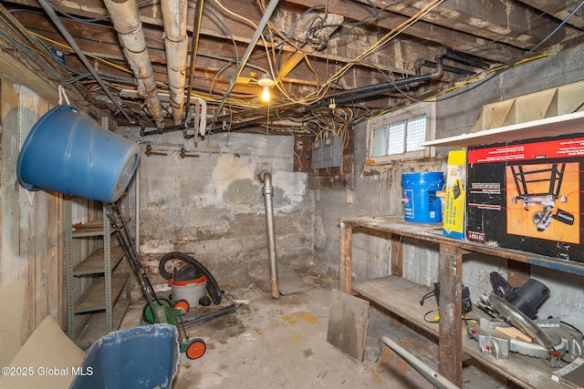 13 Barclay St, Albany, NY 12209 - basement featuring electric panel and a workshop area
