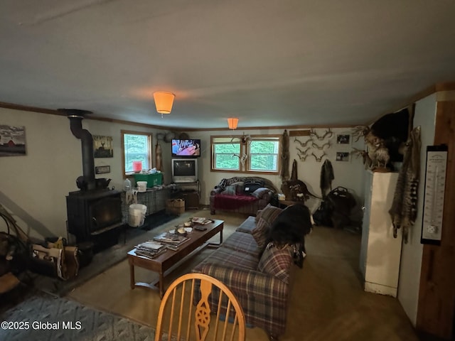 70 Cp A Way, Hartford, NY 12832 - carpeted living room with a wood stove