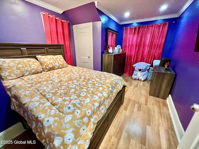 421 Michigan Ave, Schenectady, NY 12303 - bedroom featuring ornamental molding and wood finished floors