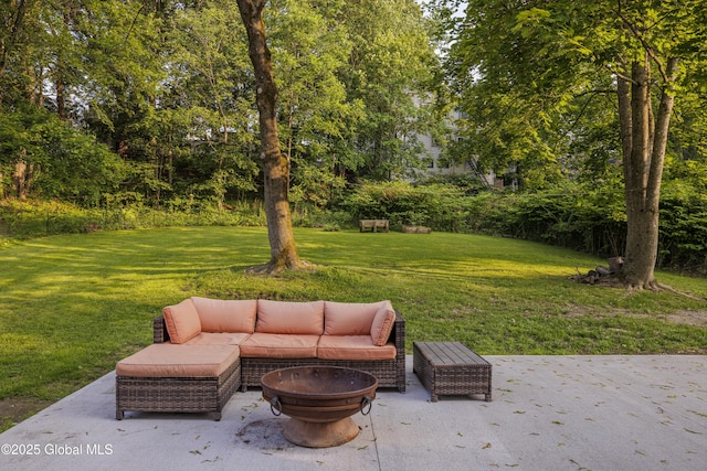12 Mill St, Chatham, NY 12037 - view of patio / terrace featuring an outdoor fire pit