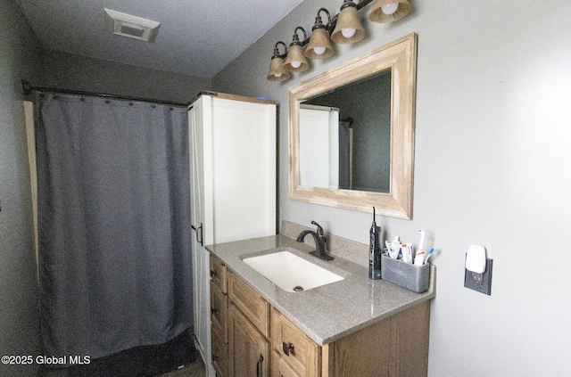 74 Feeder St, Hudson Falls, NY 12839 - bathroom featuring vanity and curtained shower