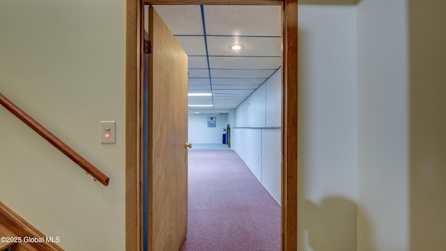 324 Elsmere Ave, Bethlehem, NY 12054 - hallway featuring carpet flooring and a drop ceiling