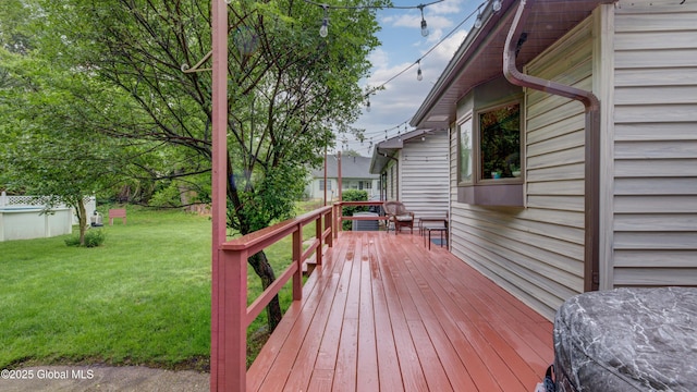 324 Elsmere Ave, Bethlehem, NY 12054 - wooden terrace featuring a yard
