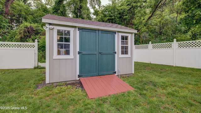 324 Elsmere Ave, Bethlehem, NY 12054 - view of shed with a fenced backyard