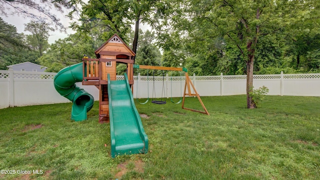 324 Elsmere Ave, Bethlehem, NY 12054 - view of jungle gym with view of scattered trees