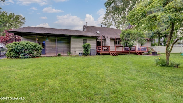 324 Elsmere Ave, Bethlehem, NY 12054 - rear view of property with a wooden deck and roof with shingles