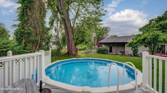 324 Elsmere Ave, Bethlehem, NY 12054 - outdoor pool with a yard and an outbuilding