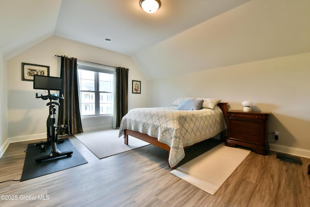 16 Anthony Pl, Ballston, NY 12020 - bedroom with lofted ceiling and wood finished floors