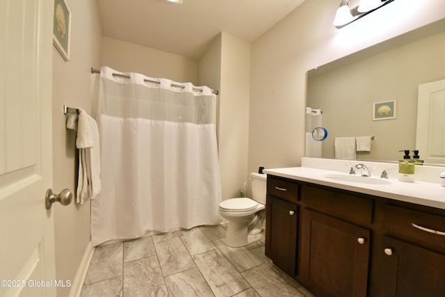 16 Anthony Pl, Ballston, NY 12020 - bathroom featuring vanity, a shower with curtain, and marble look tile flooring