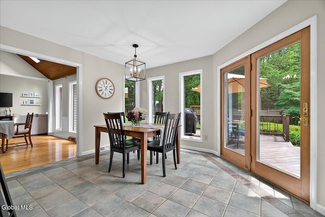 1 Fox Run, Colonie, NY 12110 - dining room featuring plenty of natural light, a chandelier, and lofted ceiling
