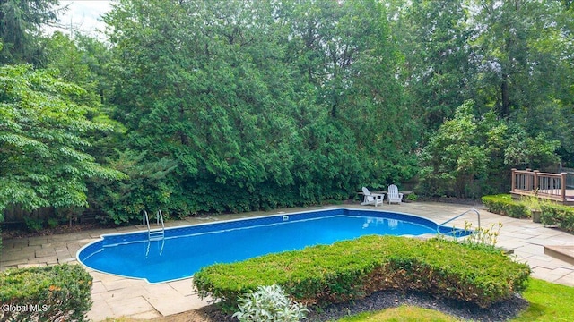 1 Fox Run, Colonie, NY 12110 - swimming pool featuring a patio and a deck