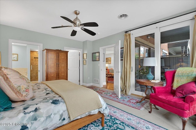 70 Railroad Pl Unit 207, Saratoga Springs, NY 12866 - bedroom with a ceiling fan and baseboards