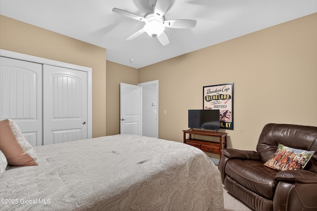 6 Corinne Ct, Saratoga, NY 12866 - bedroom with a closet and ceiling fan