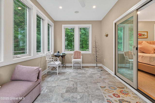 6 Corinne Ct, Saratoga, NY 12866 - sunroom featuring recessed lighting and stone finish flooring