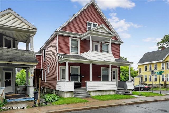 329 E Main St, Amsterdam, NY 12010 - view of front of home with a porch