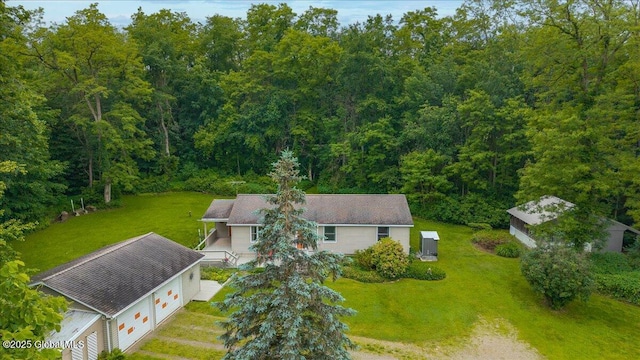 585 Logtown Rd, Glen, NY 12072 - view from above of property with a heavily wooded area