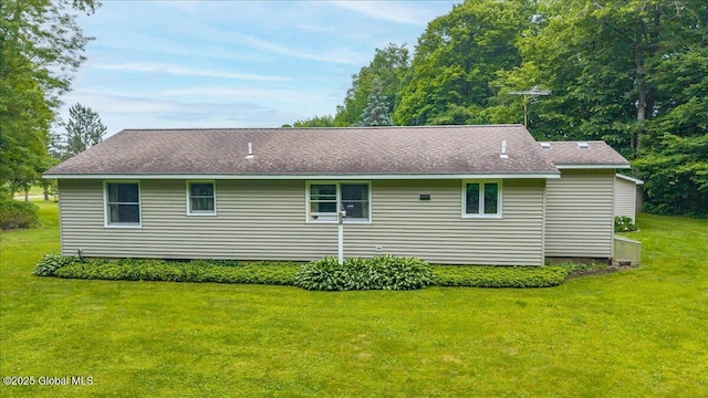 585 Logtown Rd, Glen, NY 12072 - rear view of property with a lawn and a shingled roof