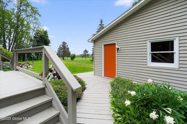 585 Logtown Rd, Glen, NY 12072 - wooden deck with a yard