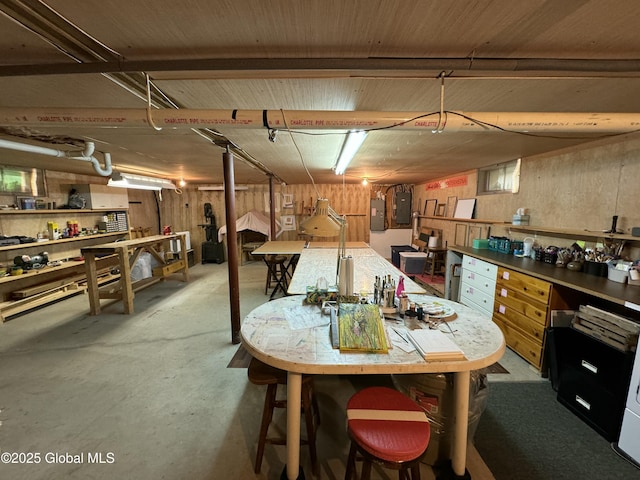 585 Logtown Rd, Glen, NY 12072 - basement featuring a workshop area and electric panel